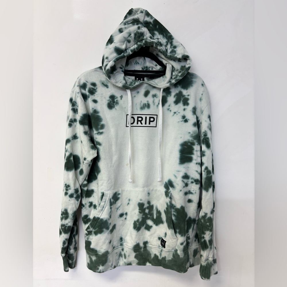 WXYZ 'DRIP' Sweatshirt Hoodie 'Tie-dye Green' - Size Men's Medium